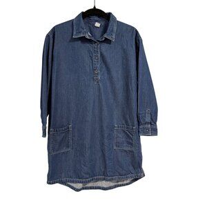 Petit Bateau Girls Denim Shirt Dress Size 12Y